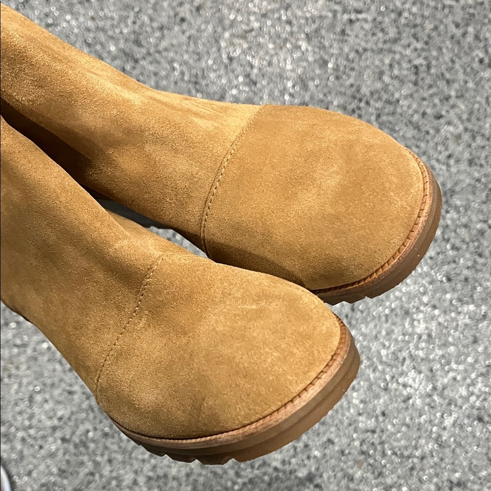 Sorel Stylish Tan Heeled Boots for Women ankle chunky 9.5 - Picture 9 of 16